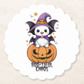 Bootiful Chaos | Fledermäuse, Hasen und Kürbiskins Untersetzer (Vorderseite)