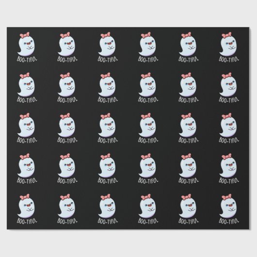 Bootiful Funny Girly Halloween Ghost Pub Geschenkpapier (Flach)