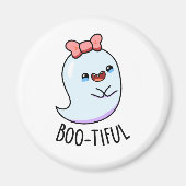 Bootiful Funny Girly Halloween Ghost Pub Magnet (Vorne)