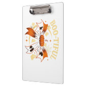 Bootiful Funny Halloween Coquette Bow Pumpkin Klemmbrett (Links)