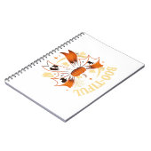 Bootiful Funny Halloween Coquette Bow Pumpkin Notizblock (Linke Seite)