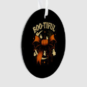 Bootiful Funny Halloween Coquette Bow Pumpkin Ornament (Vorderseite)