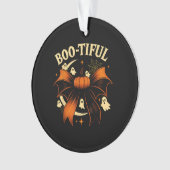Bootiful Funny Halloween Coquette Bow Pumpkin Ornament (Vorderseite)