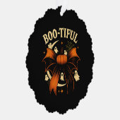 Bootiful Funny Halloween Coquette Bow Pumpkin Ornament Karte (Rechts)