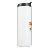 Bootiful Funny Halloween Coquette Bow Pumpkin Thermosbecher (Nach links gedreht)