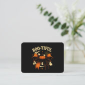 Bootiful Funny Halloween Coquette Bow Pumpkin Visitenkarte (Stehend Vorderseite)