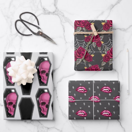 Bootiful Gothic Geschenkpapier Set (Vorderseite)