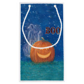 Bootiful Halloween Big Pumpkin Cute Ghost Kleine Geschenktüte (Rückseite)