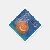 Bootiful Halloween großer Kürbis u. Geist Serviette (Ecke)