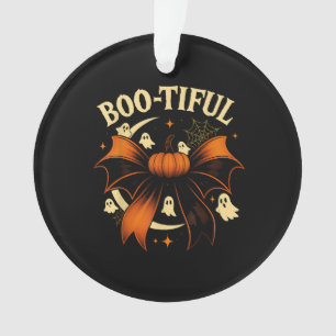 Bootiful Lustiger Halloween Coquette Bogen Kürbis Ornament