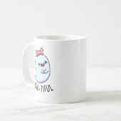 Bootiful Lustiger Mädchen-Halloween-Geist-Wortspie Kaffeetasse (Vorderseite Links)
