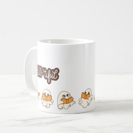 'BOOTIFUL' Niedliche Halloween-Tasse - 11oz Kaffeetasse (Vorderseite Links)