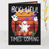 Bootiful Times Coming, Halloween-Party Ghosts Karte (Gelbe Blume)
