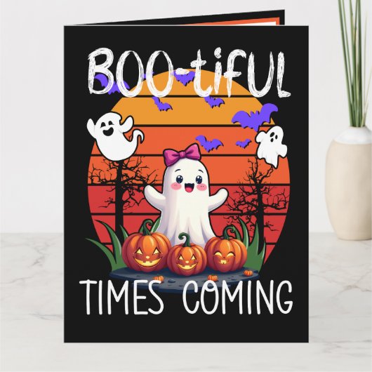 Bootiful Times Coming, Halloween-Party Ghosts Karte (Vorderseite)