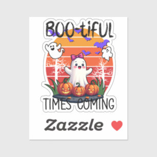 Bootiful Times Coming, Niedliche Kawaii Ghosts Aufkleber