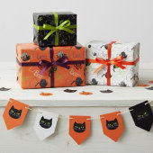 Bootigezähmtes Schwarzes Katzen und GarnHalloween Geschenkpapier Set