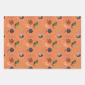 Bootigezähmtes Schwarzes Katzen und GarnHalloween Geschenkpapier Set (Vorderseite)