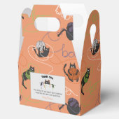 Bootigezähmtes Schwarzes Katzen und GarnHalloween Geschenkschachtel (Geöffnet)