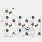 Bootigezähmtes Schwarzes Katzen und GarnHalloween Geschenkschachtel (Ungefaltet)