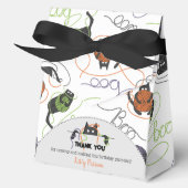 Bootigezähmtes Schwarzes Katzen und GarnHalloween Geschenkschachtel (Vorderseite)