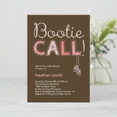 Bootin Call Baby Shower Einladung - Rosa (Stehend Vorderseite)