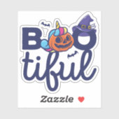 Bootischer Halloween Funny Unicorn Pumpkin Laterne Aufkleber (Blatt)