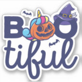 Bootischer Halloween Funny Unicorn Pumpkin Laterne Aufkleber (Vorderseite)