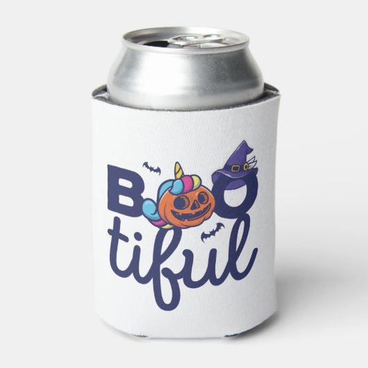 Bootischer Halloween Funny Unicorn Pumpkin Laterne Dosenkühler (Kanne Vorderseite)