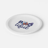 Bootischer Halloween Funny Unicorn Pumpkin Laterne Pappteller (Schrägansicht)