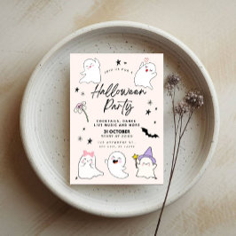 Bootivoll Niedliches Ghosts-Halloween-Party Einladung