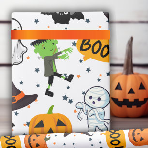 Bootivoll Niedliches Spooktacular Halloween Gemust Geschenkpapier