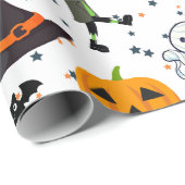 Bootivoll Niedliches Spooktacular Halloween Gemust Geschenkpapier (Rolleneckpunkt)