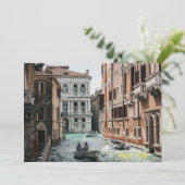 Bootkanal Venedig Einladung (Stehend Vorderseite)
