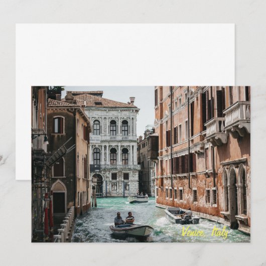 Bootkanal Venedig Einladung (Vorne/Hinten)