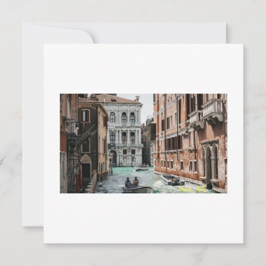 Bootkanal Venedig Einladung (Vorderseite)