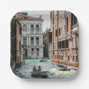Bootkanal Venedig Pappteller