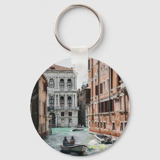 Bootkanal Venedig Schlüsselanhänger (Vorderseite)
