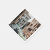 Bootkanal Venedig Serviette (Ecke)