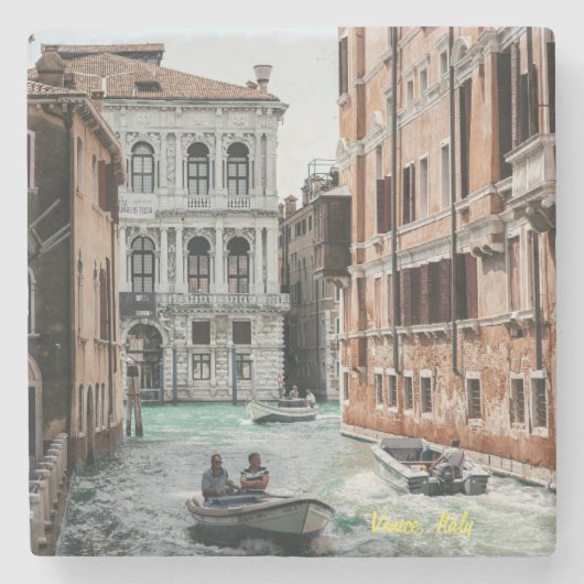 Bootkanal Venedig Steinuntersetzer (Vorderseite)