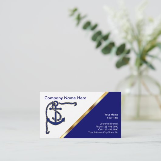 Bootkarten Visitenkarte (Stehend Vorderseite)