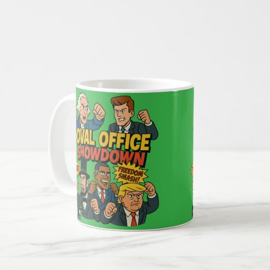 Bootleg-Cartoon-Präsidenten Kaffeetasse (Vorderseite Links)
