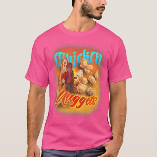 Bootleg Chicken Nuggets Funny 90S Bootleg Rap T-Shirt (Vorderseite)