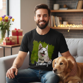 Bootleg Dog Pet Photo 90s Retro Family Collage T-Shirt