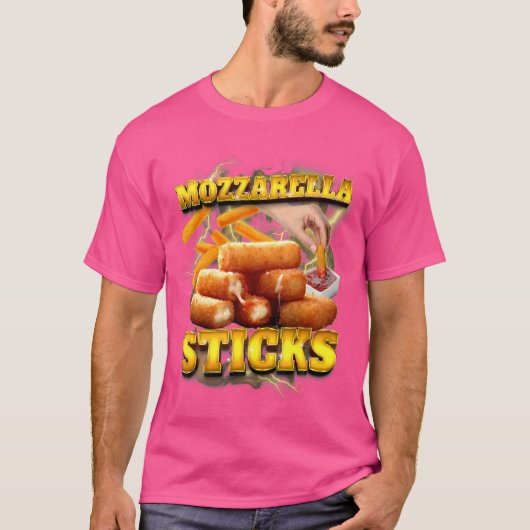 Bootleg Mozzarella Cheese Sticks 90S Bootleg Rap T-Shirt (Vorderseite)