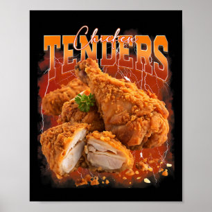 Bootleg-Rap-Vintage-1990er-Chicken-Tenders-Lustig- Poster