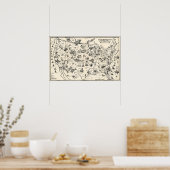 BOOTLEGGERS MAP of the U. S. 1926 Poster (Küche)