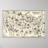 BOOTLEGGERS MAP of the U. S. 1926 Poster (Vorne)