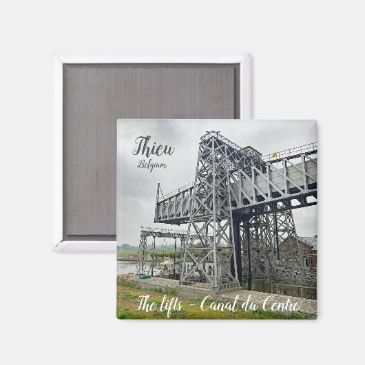 Bootlift von Thieu in Belgien Magnet (Vorderseite/Rückseite)