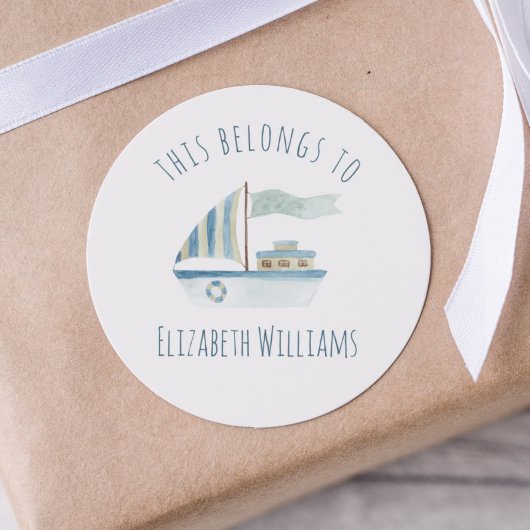 Bootnamenschule Runder Aufkleber