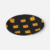 Bootplatte (Orange) Pappteller (Schrägansicht)